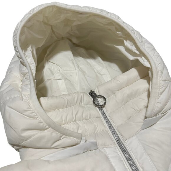 Michael Kors White Packable Down Puffer Winter Jacket With Carrying Bag Size XL - Picture 13 of 15